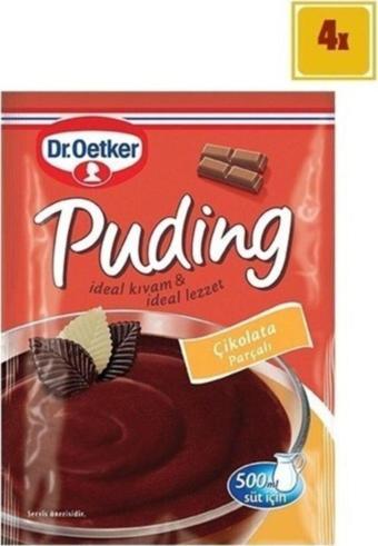 Dr. Oetker Çikolata Parçalı Puding 115 gr X 4