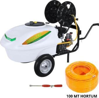 Gardenpro Benzinli Basınçlı İlaçlama Makinası 200 Lt + 100 mt İlaçlama Hortumu