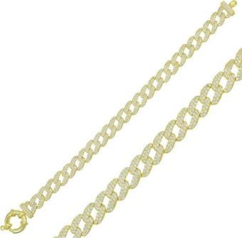 Himarry 925 Ayar Gümüş Gold Taşlı Gurmet Bileklik