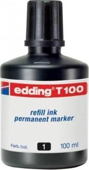 Edding T100 Permanent Marker Mürekkebi 100 ml. SİYAH