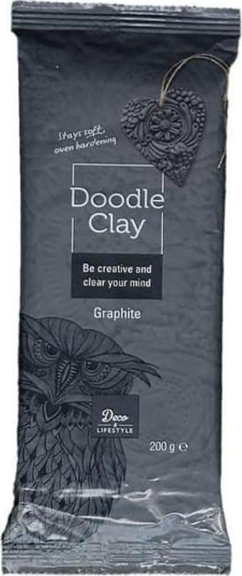 Creall Deco Doodle Clay Polimer Kil 200 gr Graphite