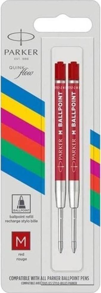 Parker Ekonomik Tükenmez Refill 2'li Blister M uç Kırmızı
