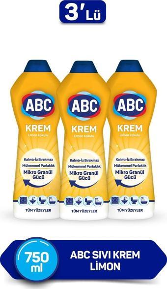 ABC Sıvı Krem Limon Kokulu 750ml x3 