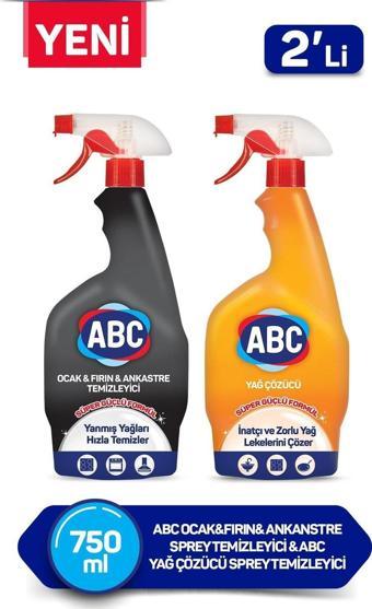 ABC Sprey Temizleyici Ocak Fırın Ankanstre & Yağ Çözücü 750ml