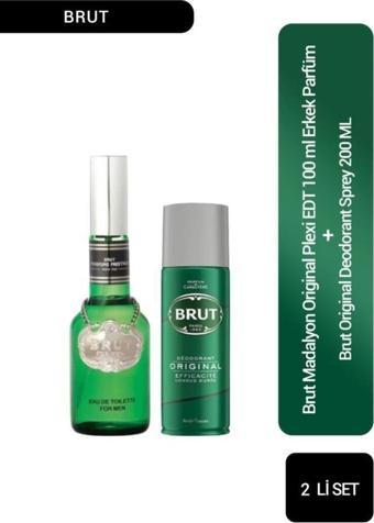 Brut Madalyon Original Plexi EDT 100 ml Erkek Parfüm Seti