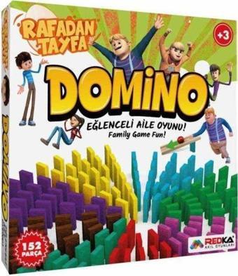 Redka Rafadan Tayfa Domino Oyunu 9 Farklı Renk 152 Parça Ahşap Renkli Domino