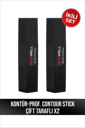 New Well 2 Adet Kontür - Prof. Contour Stick - Çift Taraflı