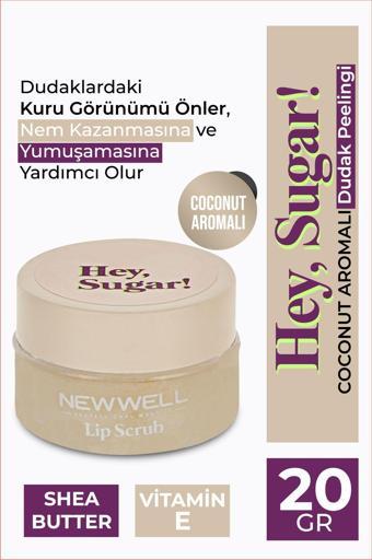 New Well Hey Sugar! Hindistan Ceviz Aromalı Dudak Peelingi 20gr