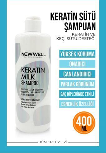 New Well Keratin Sütü Şampuan (Yüksek Koruma ve Onarım) 400ML