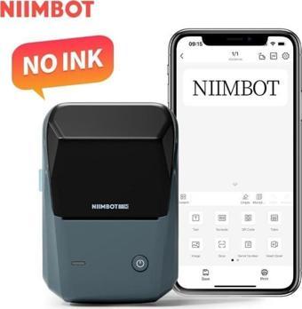 Niimbot B1 Bluetooth Taşınabilir Termal Etiket Yazıcı - Göl Mavisi