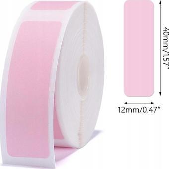 Niimbot T12 x 40 mm 160 Adet Pembe Etiket ( D11, D110, D101, H1S )