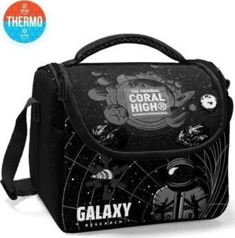 Coral High Kids Siyah Galaxy Desenli Thermo Beslenme Çantası 11784