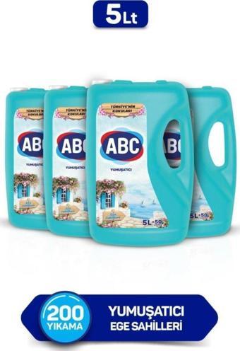 ABC Çamaşır Yumuşatıcısı Ege Sahilleri 5 Litre x 4 Adet