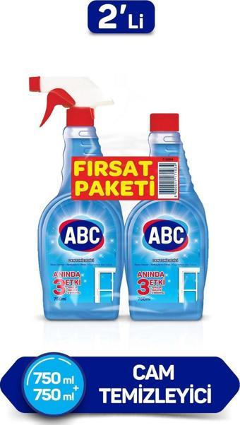 ABC Cam Temizleyici 750 ml+750 ml