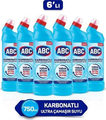 ABC Karbonatlı Ultra Çamaşır Suyu 750 ml 6'lı Paket