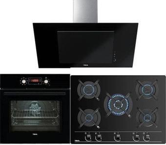 Teka Chef 10 Siyah Ankastre Set – (Hak 629 Bk Fırın +GBc 75030 Kbc Bk Ocak + Dvt 98660 Bk Davlumbaz)