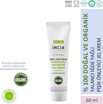 INCIA %100 Doğal Pişik Önleyici Jel Krem Organik Yalancı İğde Bakım Kremi Bitkisel 60 ml