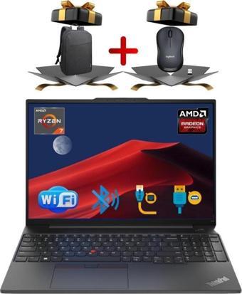 Lenovo Nb E16 Thınkpad 21JT0017TX ATL73 RYZEN7-7730U 8GB 256GB M.2 SSD 16 FDOS Notebook+ MOUSE+ÇANTA