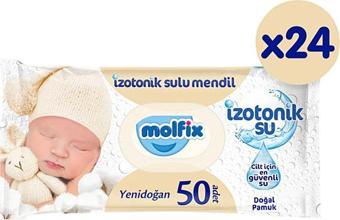 Molfix İzotonik Sulu Yenidoğan Islak Havlu 24*50 1200 Yaprak