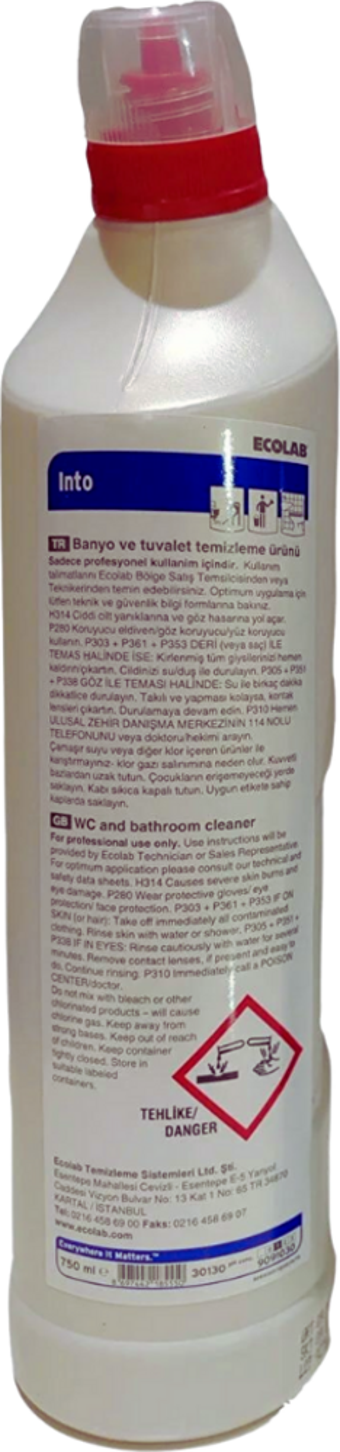 Ecolab Into Banyo Ve Tuvalet Temizleyici Kireç Çözücü 750 ml (30130)