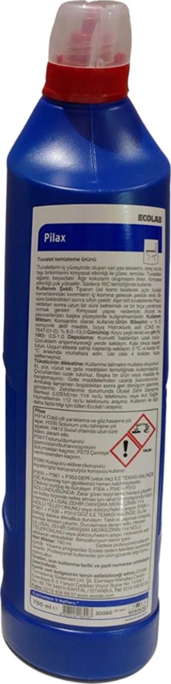 Ecolab Pilax Tuvalet Temizleyici Kireç Çözücü 750 ml (30060)