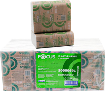 Focus Optimum Z Katlama Kağıt Havlu 20 cm. x 24 cm. 1 Koli (12 Paket) (50000691)