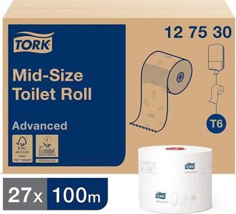 Tork Çift Rulo Tuvalet Kağıdı Advenced 100 mt X 27 Rulo (127530)