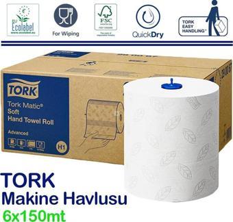 Tork Matic Hareketli Havlu Advanced 150 mt. x 6 Rulo, 21 cm., %100 Selüloz (290067)