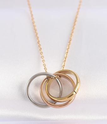 316L Çelik Zincir Çoklu Renk Cartier Model Kolye - EBJ240601W24644
