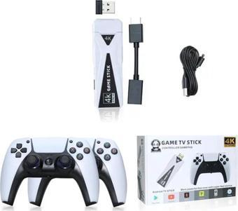 ScHitec 4K Android TV Stick ve Retro Game Konsol 10000 Oyunlu 64GB Beyaz