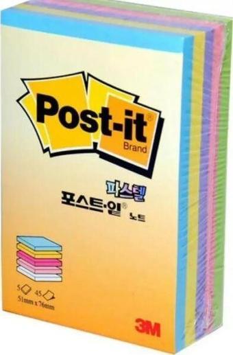 POST-İT CT32 KÜP NOT PASTEL RENKLER 51X76 MM