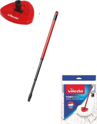 Vileda Turbo Sap + Turbo Classic Üçgen Başlık + Mikrofiber Yedek Paspas 3'lü Avantaj Set