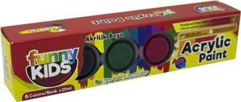 Funny Kids Akrilik Boya 6 Renk x 25 ml Set