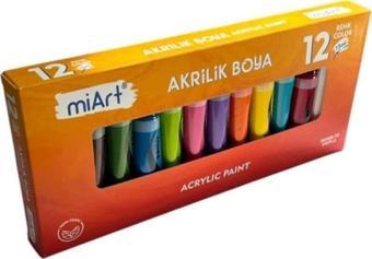 Miart Akrilik Boya 12 Renk x 15 ml