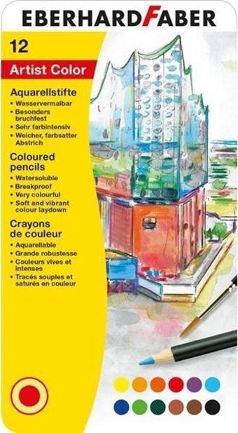 Eberhard Faber Artist Color Aquarel Suluboya Kalemi 12 Renk