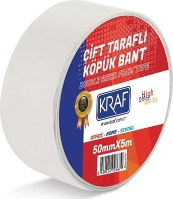 Kraf Çift Taraflı Köpük Bant 50 mm x 5 mt