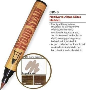 Marvy Wood Stain Ahşap Rötuş Kalemi KOYU KAHVE (DARK BROWN)