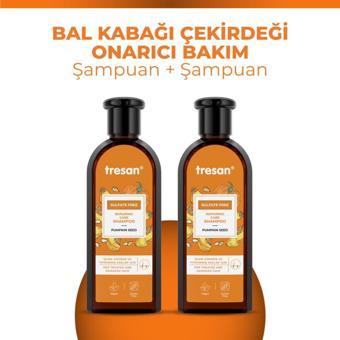 Tresan Bal Kabağı Çekirdeği Onarıcı Sülfatsız Bakım Şampuanı 300 ml x2 Adet