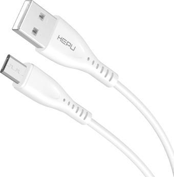 HEPU HP-417 Venus USB - Micro USB QC3.0 3.1A Şarj Kablosu 1mt Beyaz