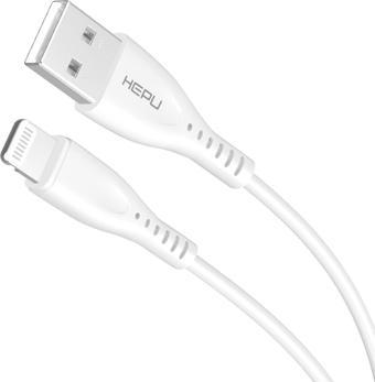 HEPU HP-419 Venus USB - iPh Lightning QC3.0 3.1A Şarj Kablosu 1mt Beyaz