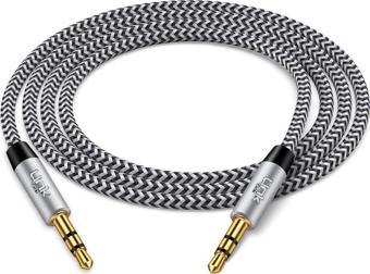 LinkTech A430 Senior 3.5mm Aux Ses Aktarım Kablosu Örgü 1mt Gri