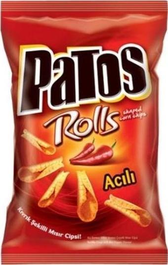 Patos Rolls Acılı Parti Boy 167 Gr. ( Cips ) (12'li)