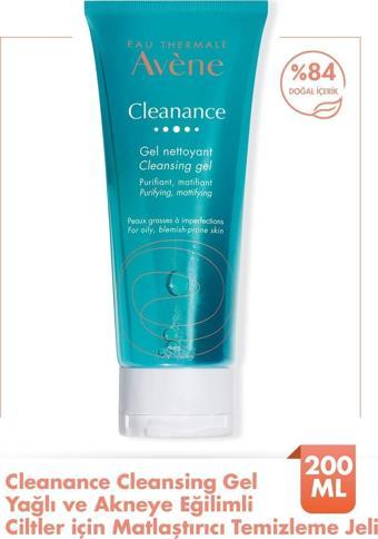 Avene Cleanance Cleansing Gel Yağlı Ve Akneye Eğilimli Ciltler İçin Matlaştırıcı Temizleme Jeli 200Ml