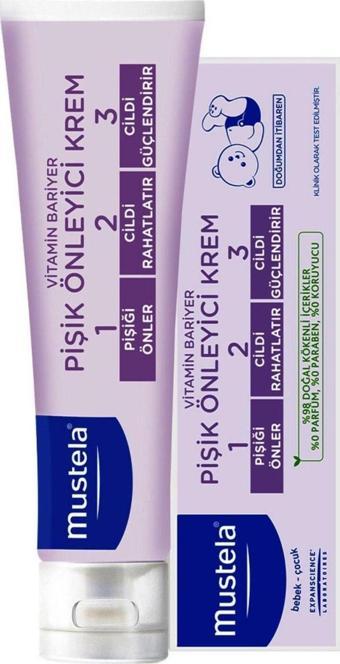 Mustela Vitamin Bariyer Pişik Önleyici Krem - Vitamin Barrier 1-2-3 Cream 100 Ml