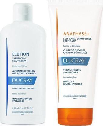 Ducray Anaphase Plus Dökülme Karşıtı Şampuan 400 Ml - Anaphase Besleyici Saç Bakım Kremi 200 Ml