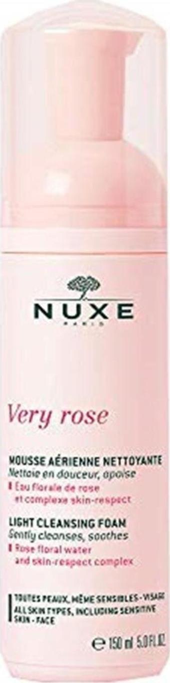 Nuxe Very Rose Gül Özlü Kurutmayan Nazik Doğal Vegan Temizleme Köpüğü 150Ml