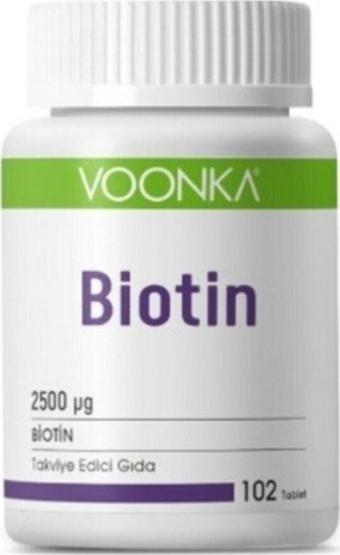 Voonka Biotin B7 Vitamini Içereren Takviye Edici Gıda 102 Kapsül