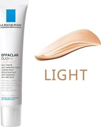 La Roche-Posay Duo + Unifiant Kapatıcı Etki Sağlayan Matlaştırıcı Bakım Kremi 40 Ml Renkli Doku Lıght