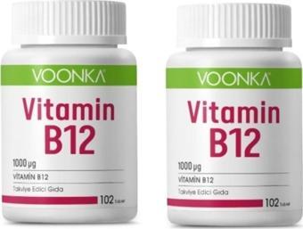 Voonka Vitamin B12 1000 ?G 102 Tablet X2 Adet