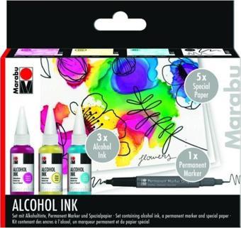 Marabu Alcohol Ink Set Flowers 3x20 ml